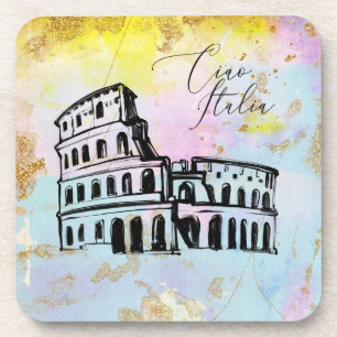 Porta-copo *~* Língua italiana Ciao Italia Glitter