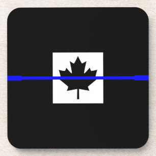 Porta-copo Linha Azul Fino no Decor de Bandeira Canadense