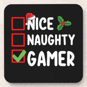 Porta-copo Lista de Natal de Jogos do Papai Noel para Gamer B