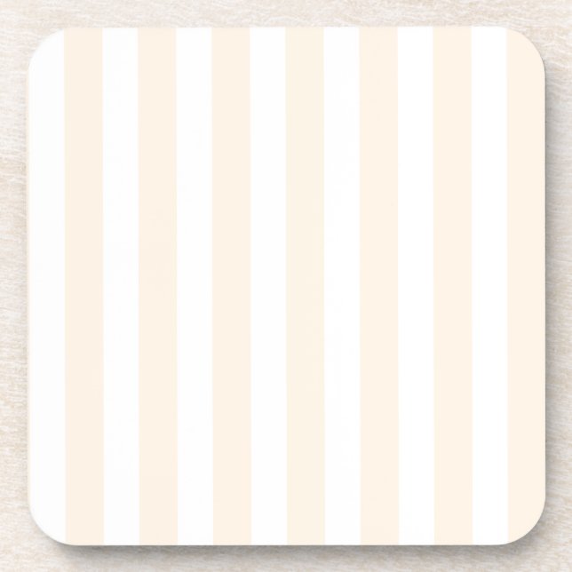 Porta-copo Listras de bege e branco (Frente)