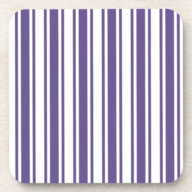 Porta-copo Listras de doces ultra-violetas e brancas (Frente)