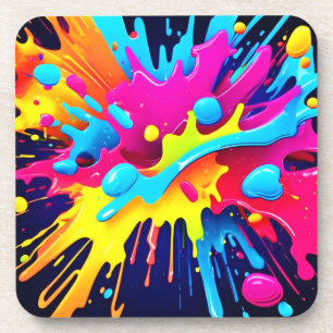 Porta-copo Listras de Pintura Fluorescentes Dinâmicas