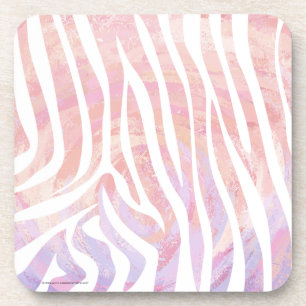 Porta-copo Listras de Zebra Rosa e Branco