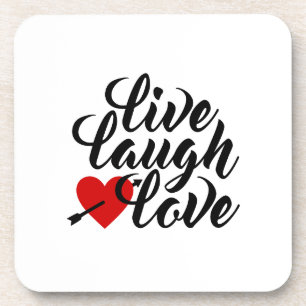 Porta-copo Live Laugh Love Namorados Calliographic PORTA CO