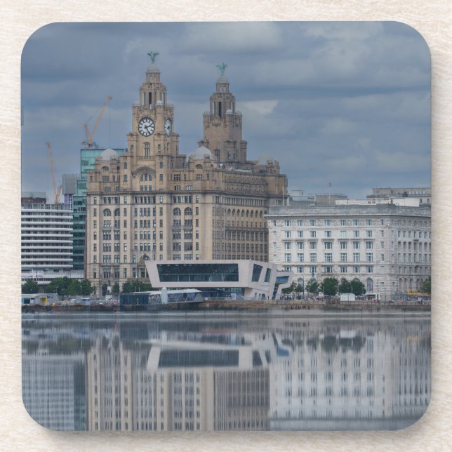 Porta-copo Liverpool Skyline Refletion (Frente)