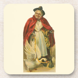 Porta-copo Livro de Histórias da Gansa Mãe Vitoriano Vintage