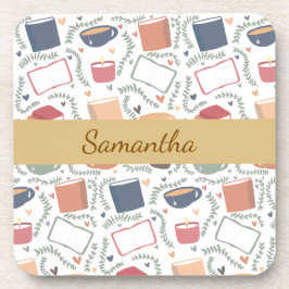 Porta-copo Livros, Velas E Chá