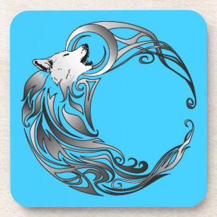 Porta-copo Lobo tribal - protegido