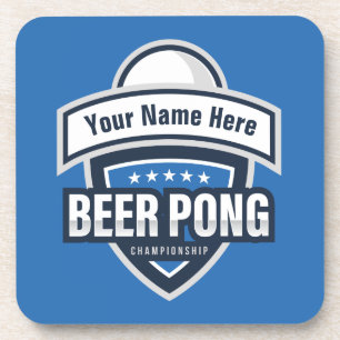 Porta-copo Logotipo do Campeonato de Beer Pong Personalizável