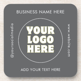 Porta-copo Logotipo e texto personalizados minimalistas simpl