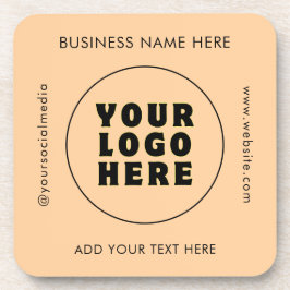 Porta-copo Logotipo e texto personalizados minimalistas simpl