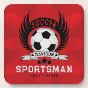 Porta-copo Logotipo Vibrante de Futebol Presentes de Aniver