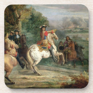Porta-copo Louis XIV (1638-1715) que vigiam o cerco de um Ci