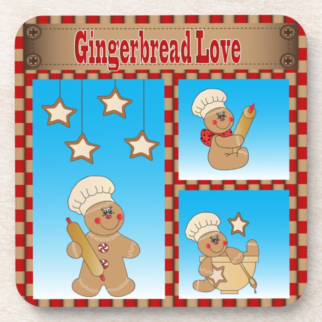 Porta-copo Love Gingerbird Man Bakers (Frente)