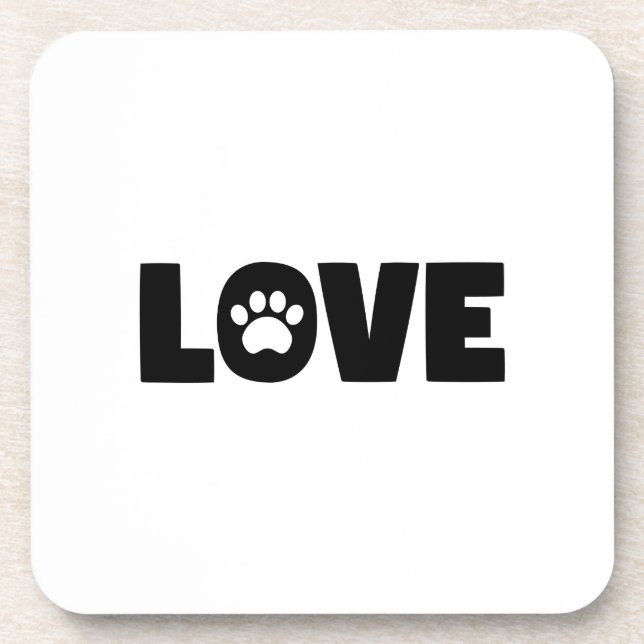 Porta-copo Love Paw Print (Frente)