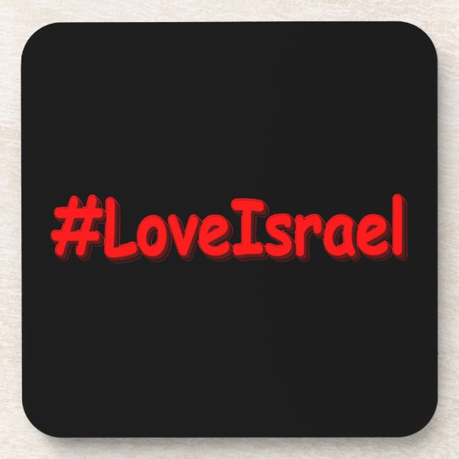 Porta-copo "#LoveIsrael" Design bonito. Comprar Agora (Frente)