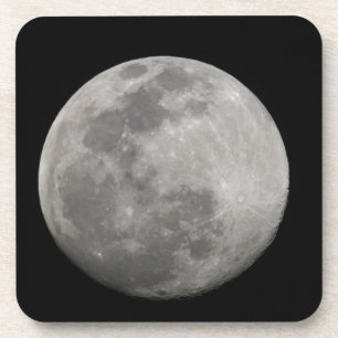 Porta-copo Lua cheia em preto e branco. Crédito: Arthur