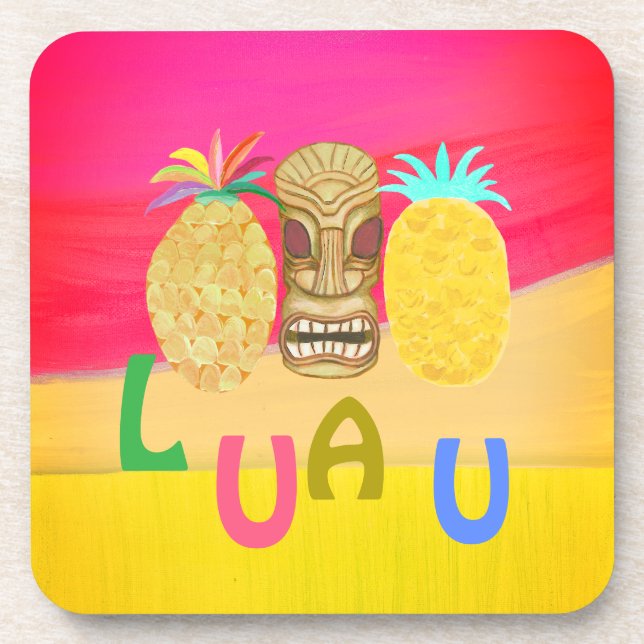 Porta-copo Luau Rosa Intenso (Frente)