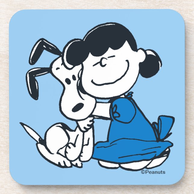 Porta-copo Lucy Hugging Snoopy (Frente)