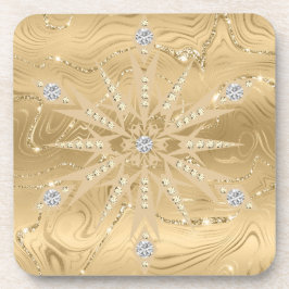 Porta-copo Luxo Floco de Neve Diamante Brilhante Dourado