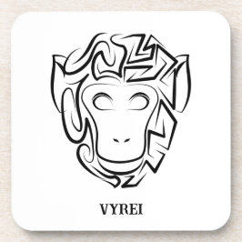 Porta-copo Macaco preto e branco tribal