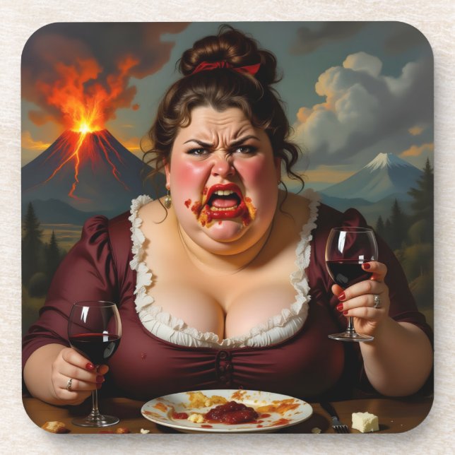 Porta-copo “Madame Lava-Cake”- Ela Explode a Qualquer Momento (Frente)