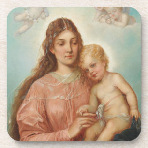 Porta-copo Madona e Menino