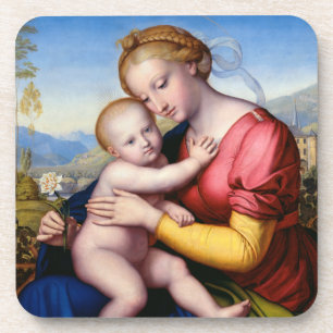 Porta-copo Madona e Menino