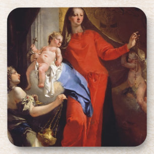 Porta-copo Madonna do rosário (óleo em canvas)