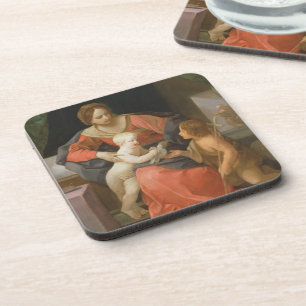 Porta-copo Madonna e criança com St John o baptista