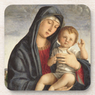 Porta-copo Madonna e criança (óleo no painel) 2