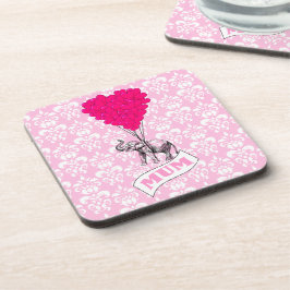 Porta-copo Mãe com elefante rosa