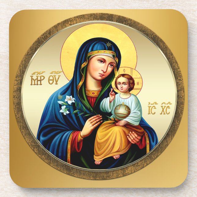 Porta-copo Mãe de Deus, virgem Maria (Frente)
