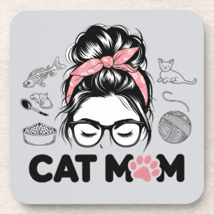 Porta-copo "Mãe de Gato" Mulheres Divertidas Amantes de Gatos