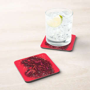 Porta-copo Magic Red Neon Bull Running - Amazing Starry Night