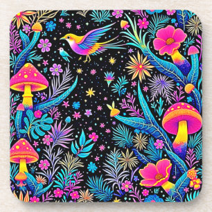 Porta-copo Magical Neon Forest Night Design