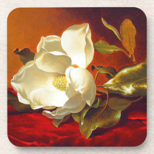Porta-copo Magnolia em Red Velvet Martin Johnson Heade
