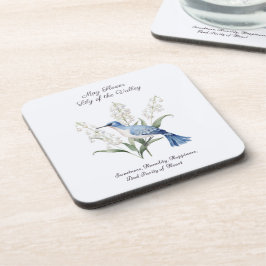 Porta-copo Maio Mês do Nascimento Flor Lily do Vale Aniversár