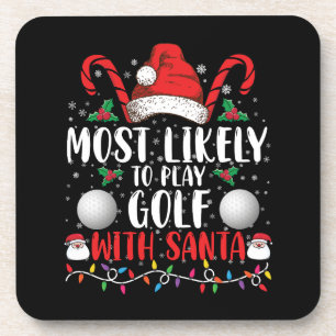 Porta-copo Mais Propenso a Jogar Golfe com o Papai Noel Famíl