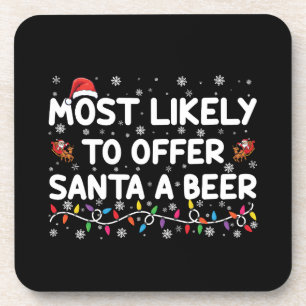 Porta-copo Mais Propenso a Oferecer Uma Cerveja ao Papai Noel