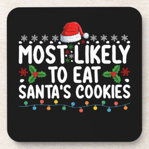 Porta-copo Mais Provável a Comer os Biscoitos de Natal do Pap