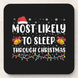 Porta-copo Mais Provável Dormir no Natal da Família Xmas