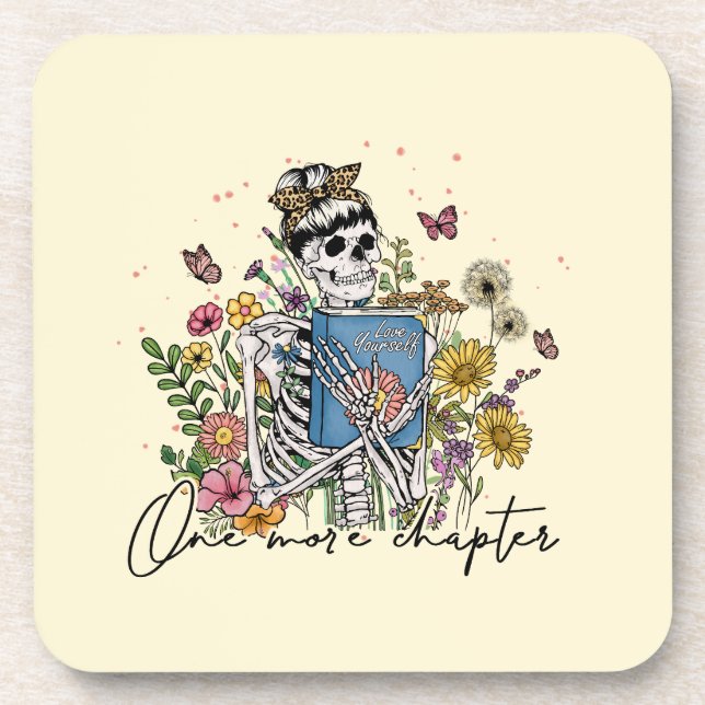 Porta-copo Mais um Capítulo Esqueleto Floral (Frente)