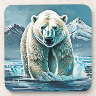 Porta-copo Majestade Árctica: Melhor Arte Polar Bear Paint