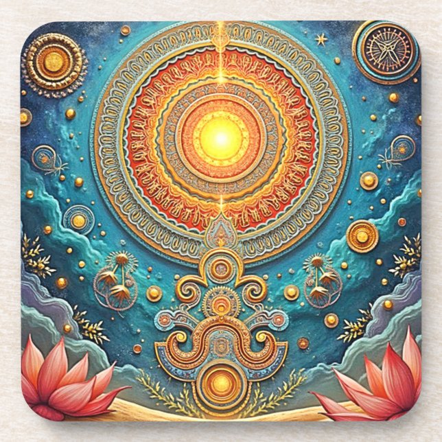 Porta-copo Mandala Art Espiritual (Frente)