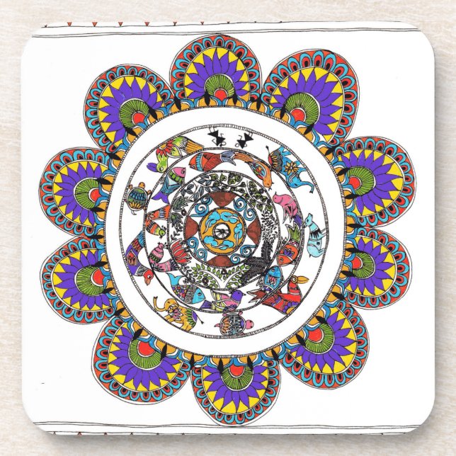 Porta-copo mandala coasters (Frente)