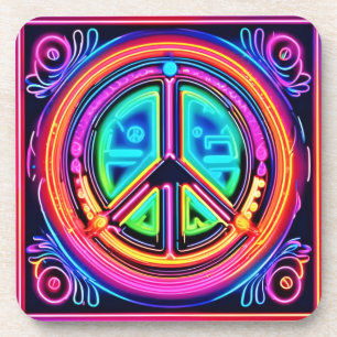 Porta-copo Mandala da Paz Neon