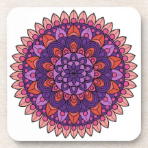 Mandala roxa e rosa