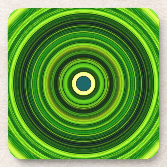 Porta-copo Mandala Verde Geomagnética - 64555 (Frente)