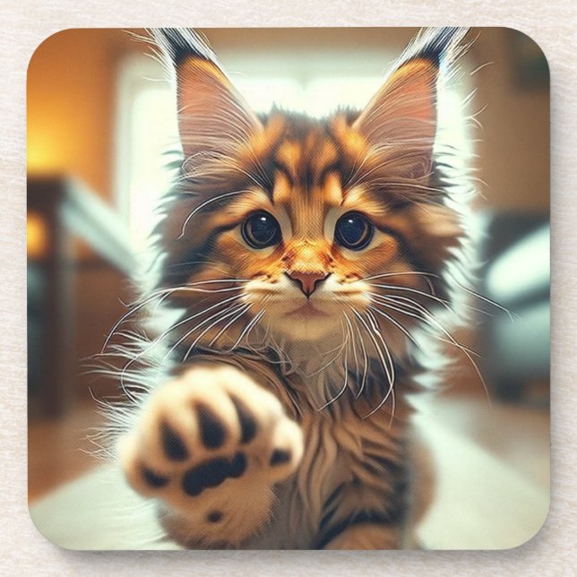 Porta-copo Mane Coon Kitten (Frente)